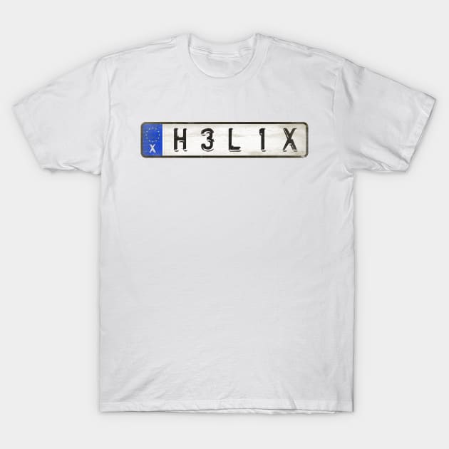 Helix - License Plate T-Shirt by Girladies Artshop